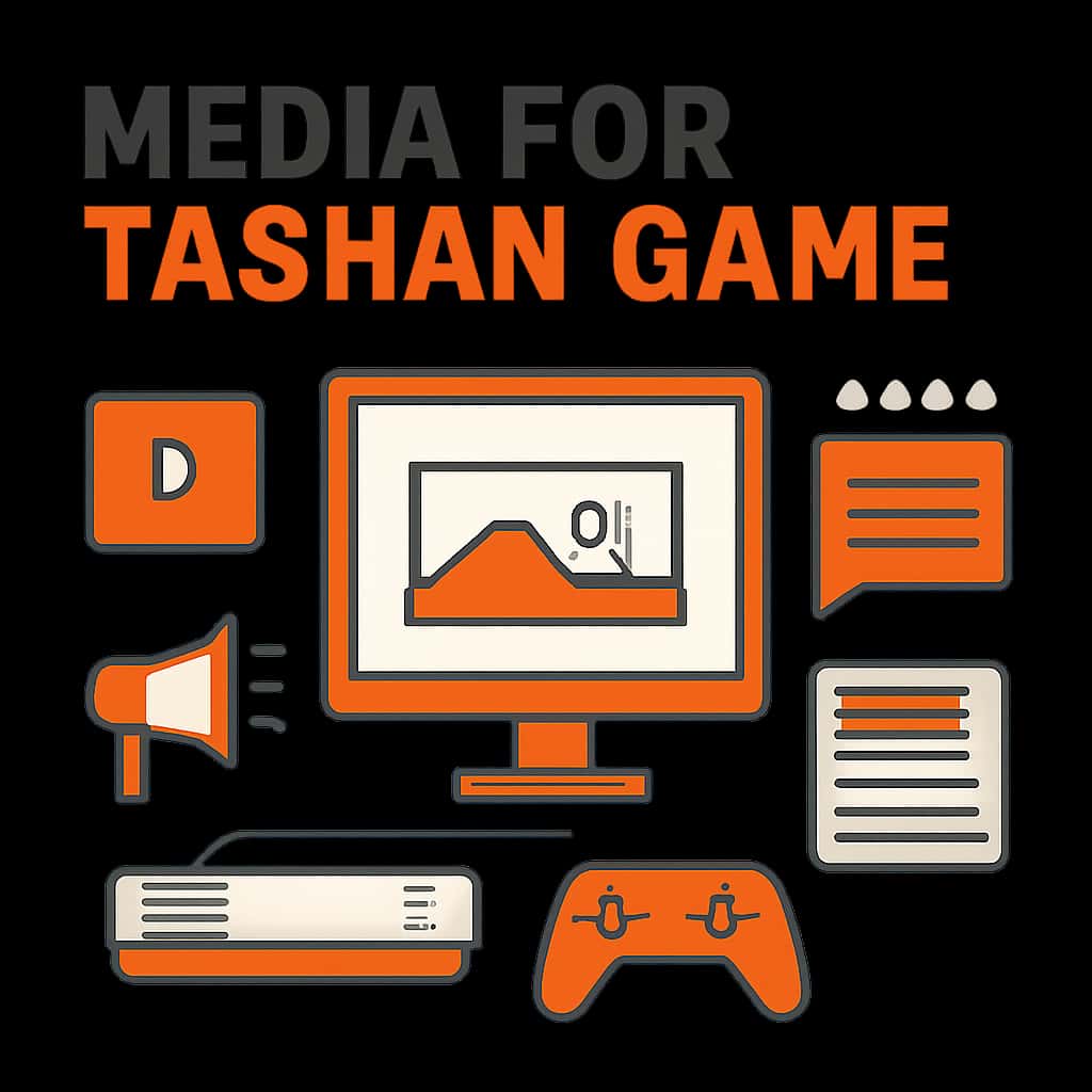 An educational diagram explaining key concepts of Media for Tashan Game.